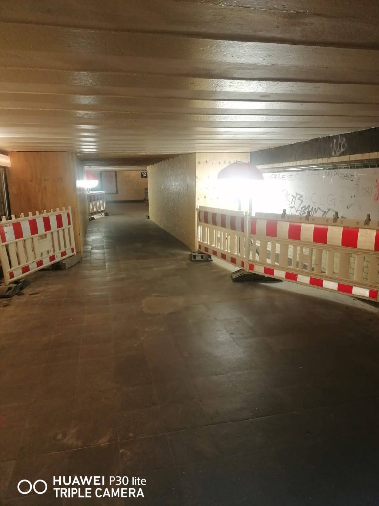 Personenschutztunnel am Friedberger Bahnhof